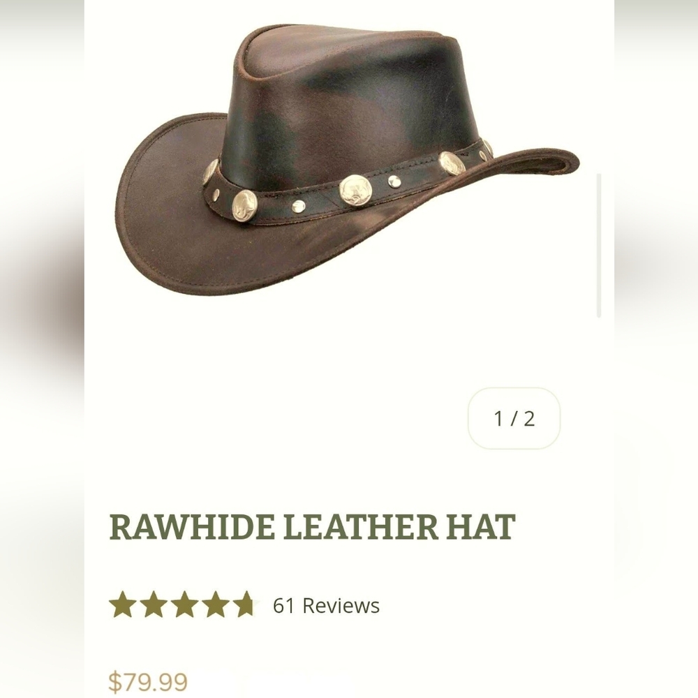 American Bison Leather Cowboy Hat